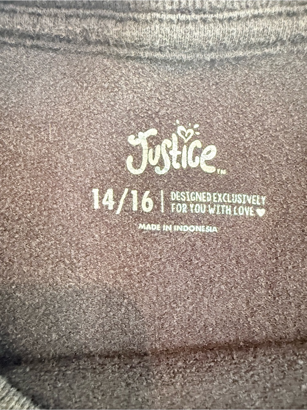 Justice Smart Girls Club Black Cropped Sweatshirt Pullover Size 14/16 EUC - Picture 7 of 9